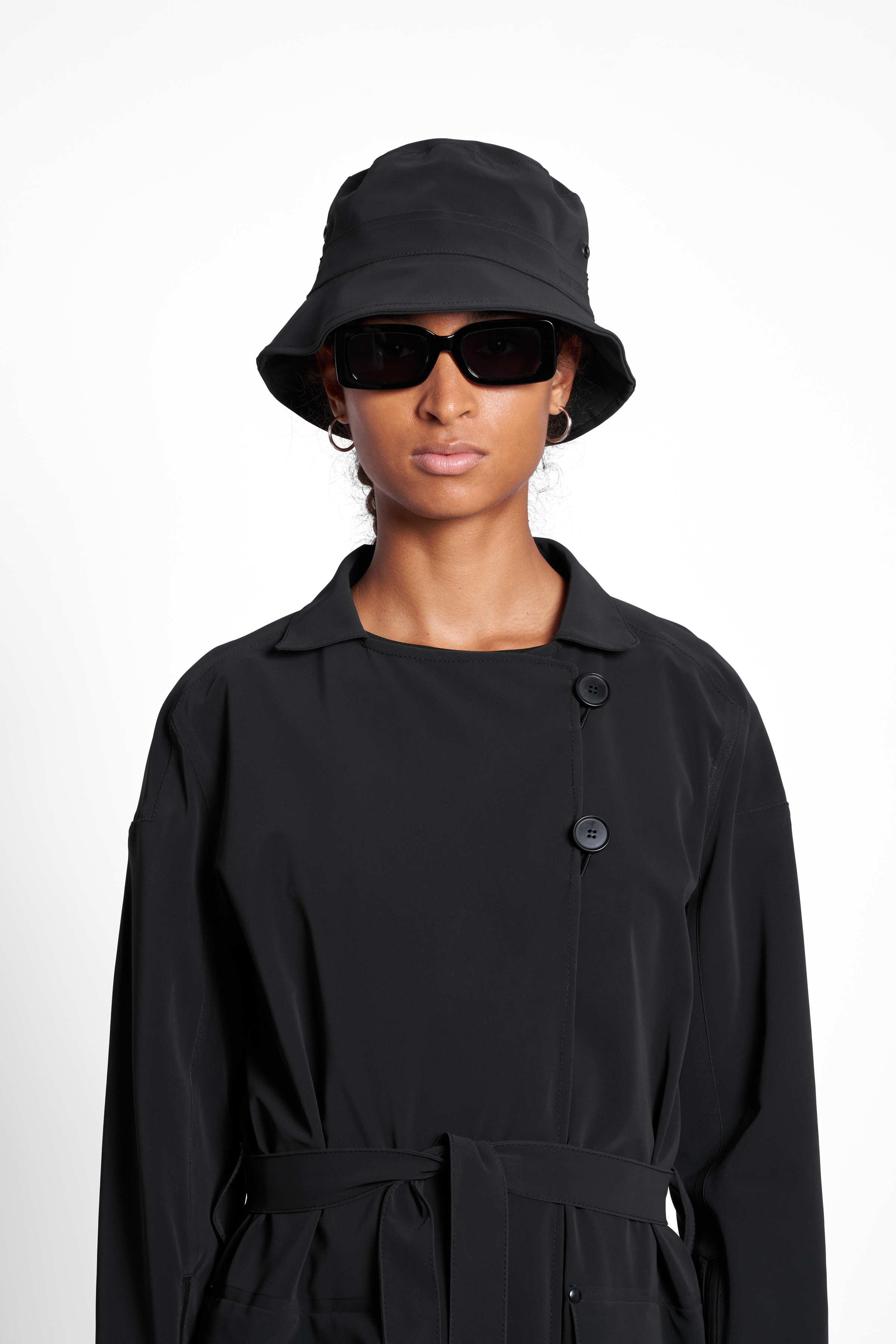 Stutterheim Beckholmen Matte Bucket Hat In Black
