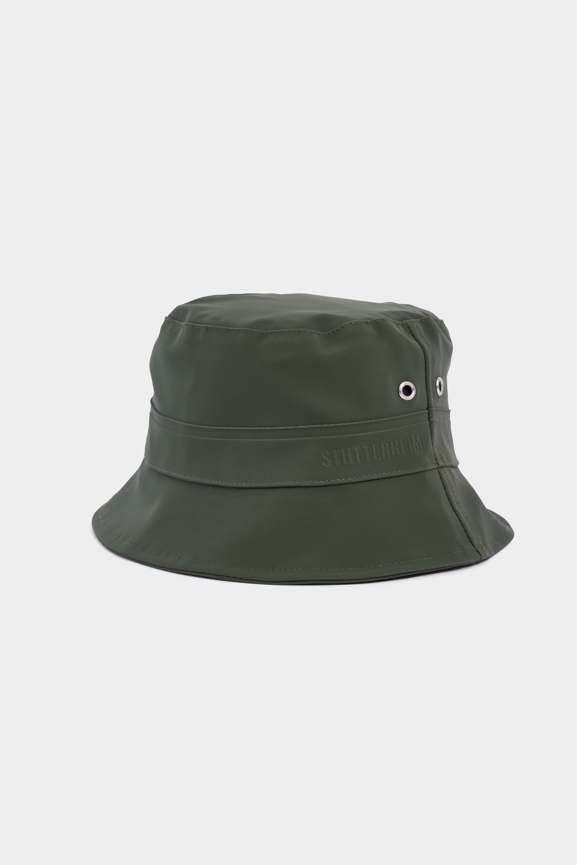 Shop Stutterheim Beckholmen Matte Bucket Hat In Green