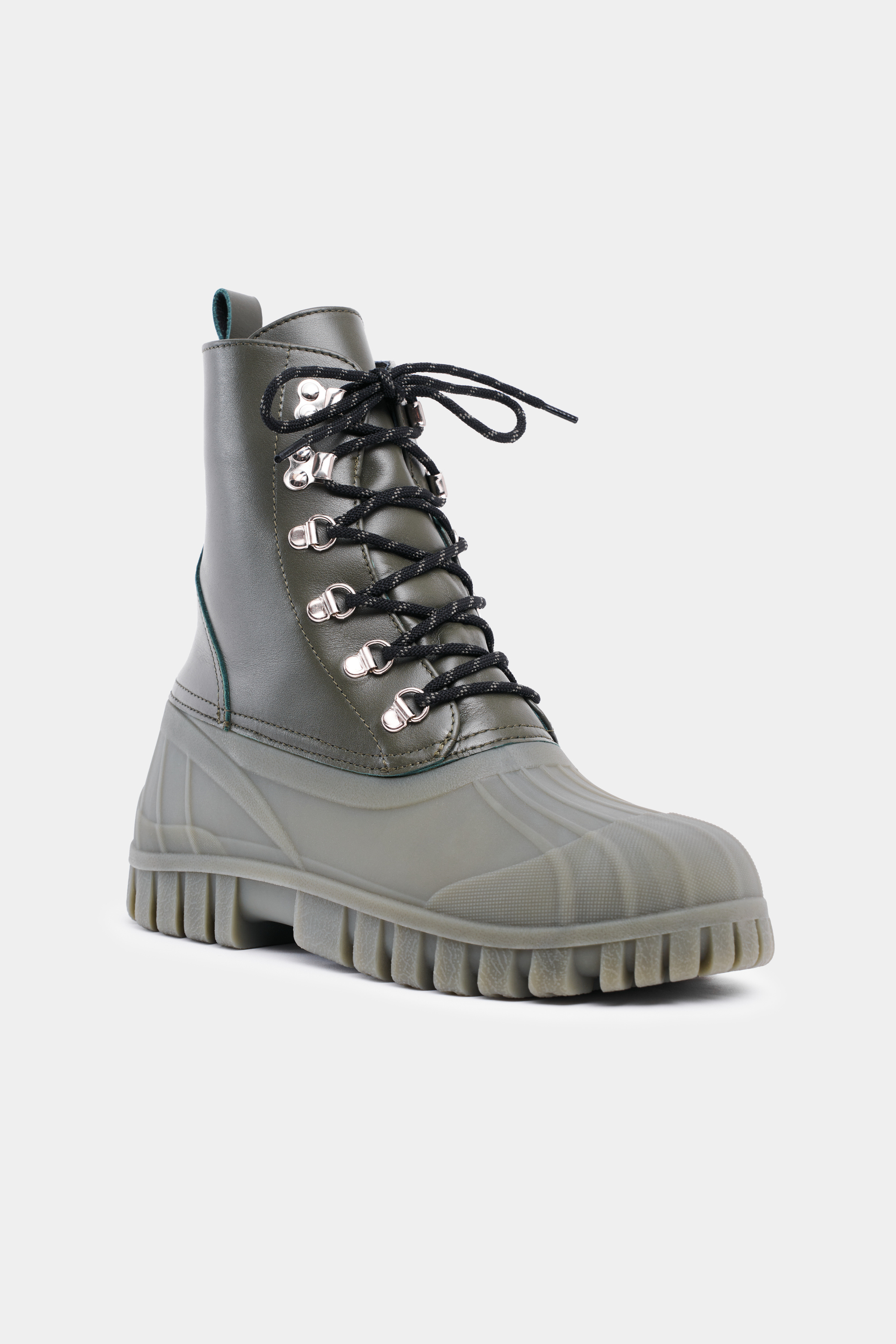 Shop Stutterheim Patrol Boot Leather In Green